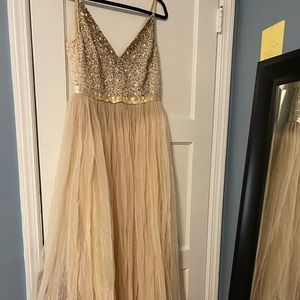 Floor length sequin dress